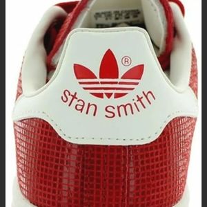 Red (leather) Stan Smith Size 11 womens/ 9.5 mens